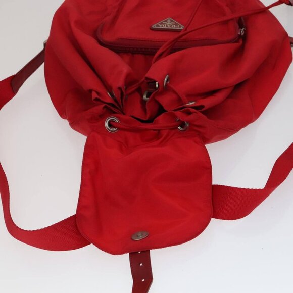 PRADA Backpack Nylon Red Auth ar13087 - Picture 13 of 16